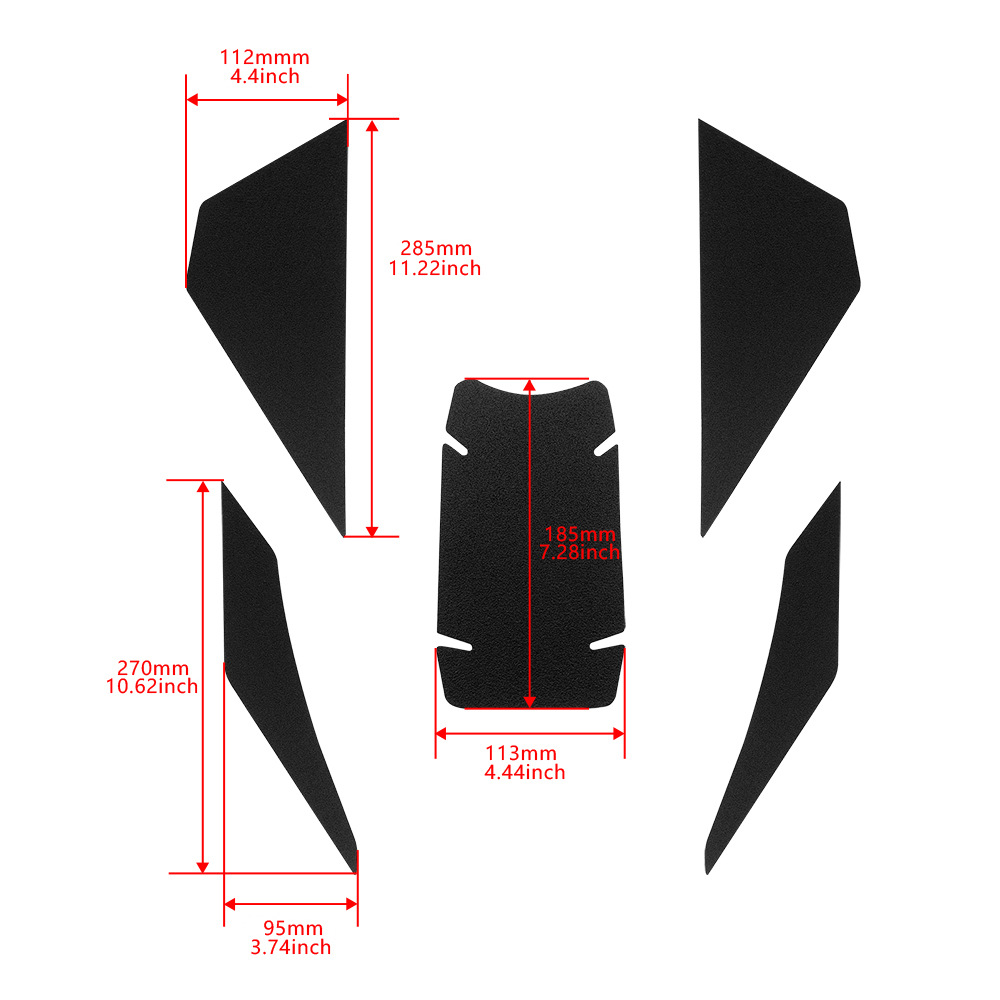 Aplicable para KTM 390 ADV Adventure 2020 Modificación de pegatinas de tanque de combustible pegatinas de esmerilado antideslizante pegatinas de hueso de pez resistentes al desgaste