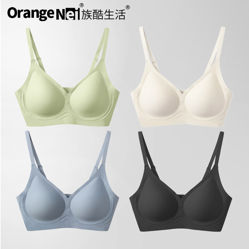 Family Cool Life Orange Inner 3d Soft Support Underwear Seamless Thin Large Chest Anti-sagging Jelly Bra High Quality Free Shipping Family Cool Life Orange Inner 3d Soft Support Underwear Seamless Thin Large Chest Anti-sagging Jelly Bra High Quality Free Shipping