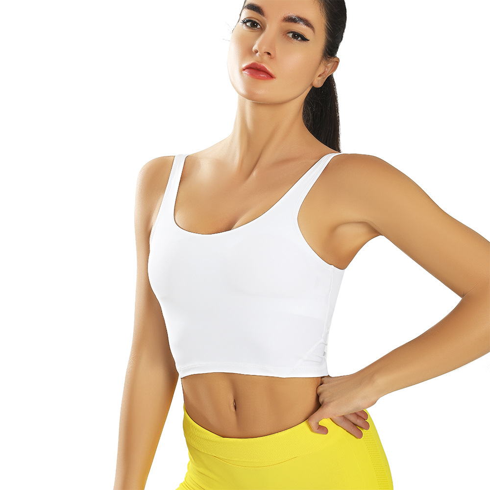 亚马逊跑步背心运动文胸女健身运动内衣跨境lulu裸感美背瑜伽文胸