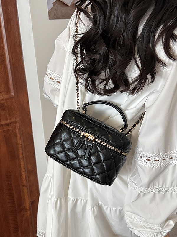 Bolso de mujer verano nuevo nicho coreano bolso de mano cuadrado de textura alta versátil bolso de cadena de diamante