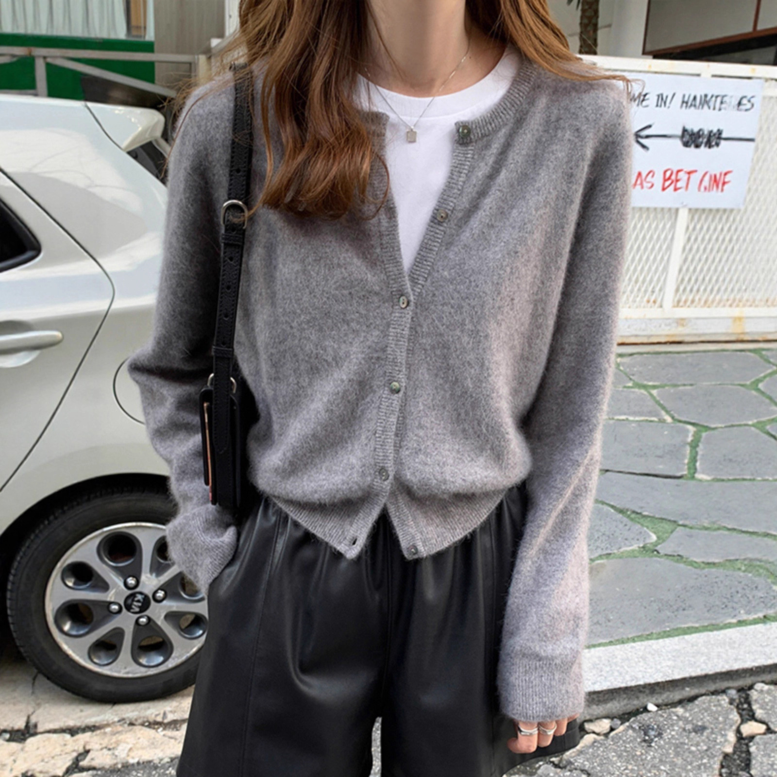 外贸原单意大利女装薄款外单清仓出口欧货羊绒针织开衫女毛衣外