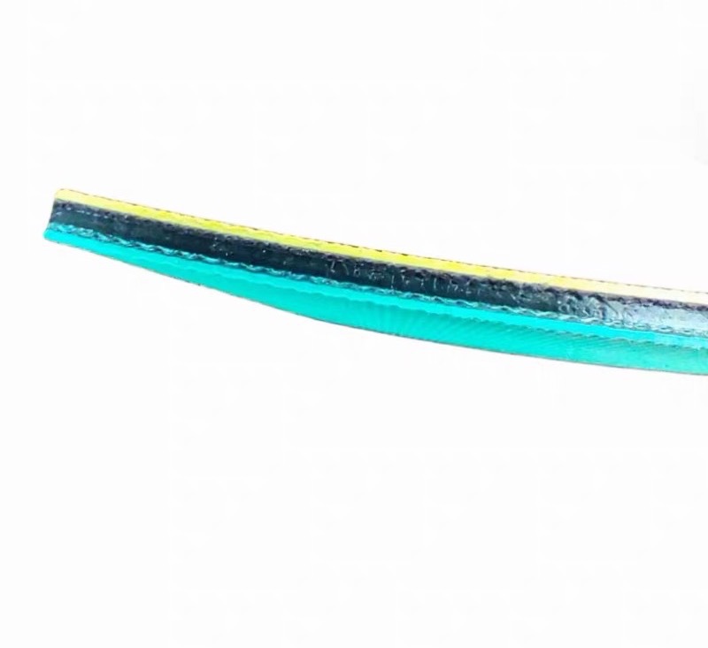 Rubber high-speed wear-resistant flat belt for textile industry, yellow-green nylon synchronous belt resistant to acid and oil