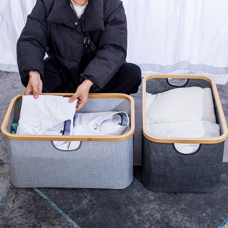 Ventas transfronterizas de cestas de ropa sucia plegables, cestas de lavandería, cestas de tela de bambú, cestas de ropa sucia, cubo de ropa sucia, cestas de lavandería