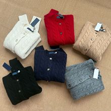 RL 拉夫小马标刺绣 秋冬经典款80羊毛20羊绒麻花针织开衫女款上衣