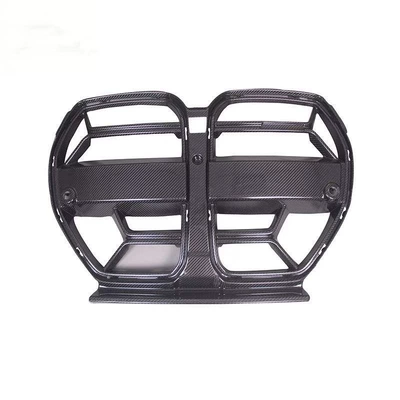 Suitable for new BMW M3 M4 G80 G82 modified dry carbon fiber CSL medium mesh grille 2021 + (Zhongwang) - without-acc-dry-carbon-fiber-csl-medium-mesh