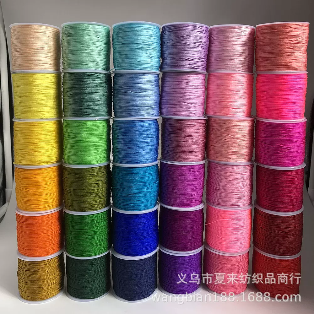加密72号玉线0.8mm台湾线100米红绳子珠宝饰品线diy编织绳手工线