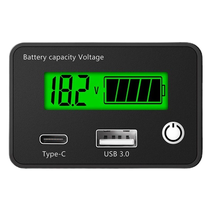 ЖК-напряжение и процентная мощность свинцово-кислотная литиевая батарея универсальный двойной USB Автомобильная Быстрая зарядка 12 В/24 В Цифровой цифровой дисплей