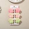 #8 Mixed color B style [6-piece set with card] 4cm white dot splash ink five-petal flower style