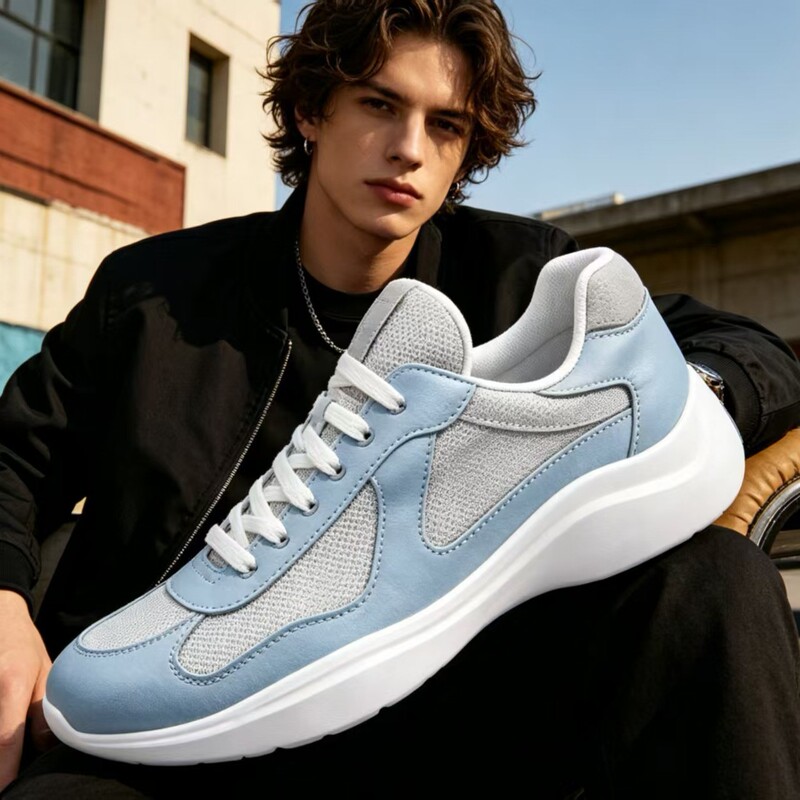 Cross-Border New Model Prada America'Scu Genuine Leather Low-Top Dad Shoes, Unisex Fashion Dad Shoes Cross-Border New Model Prada America'Scu Genuine Leather Low-Top Dad Shoes, Unisex Fashion Dad Shoes