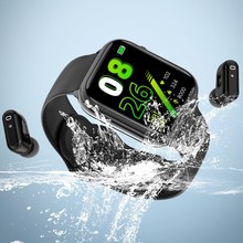 外贸版X8S智能手表耳机二合一蓝牙通话音乐运动心率血氧健康睡眠