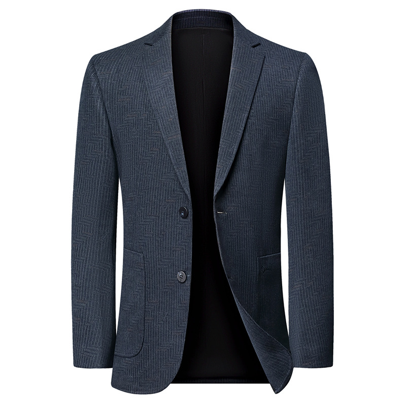 Spring and Autumn Casual Suit Men's Fashion Trendy Single Western Jacket Thin Medium and Young Luxury Business Simple Small Suit