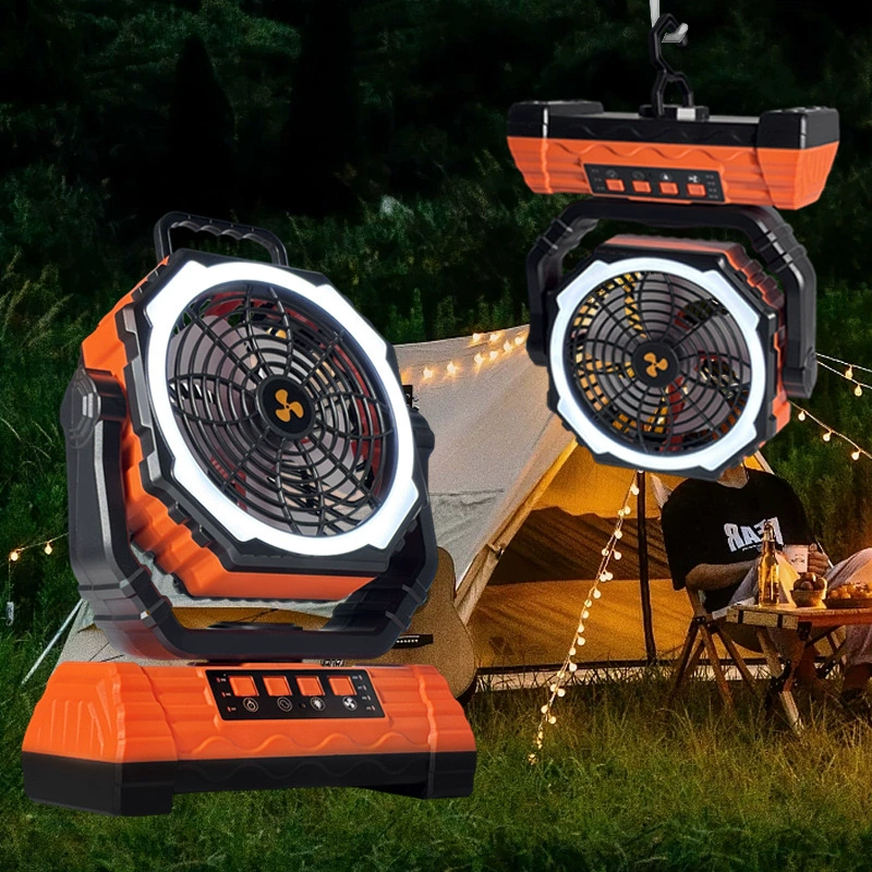 Кросс-бортной camping вентилятор с супер большой емкостью 20000 мАч, трясущаяся голова, таймер, пульт дистанционного управления