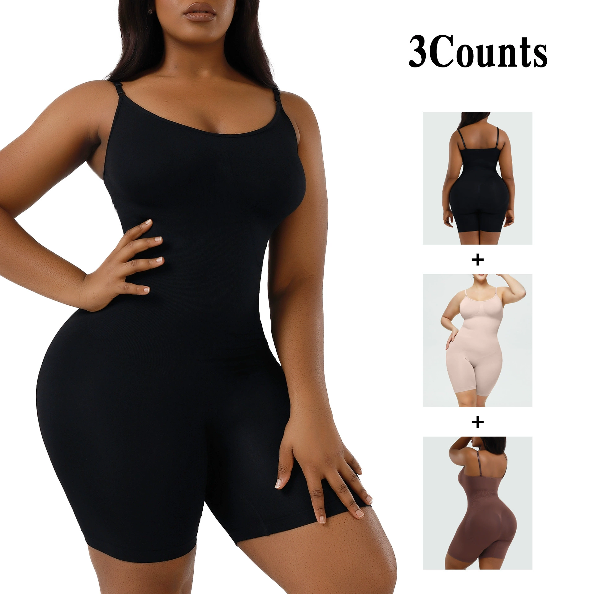 Постpartum Shapewear Bodysuit, European Style, Plus Size, Hip-Lifting Support