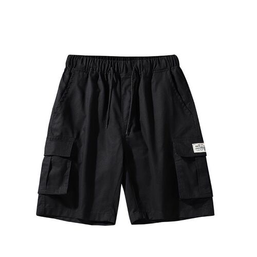 Men's thin summer new INS trendy sporty casual five-pocket pure color work shorts