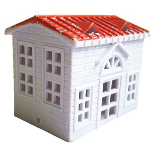 5.3CM high white 3D small Villa model simulation building modeling psychological sand table products Western style western style building