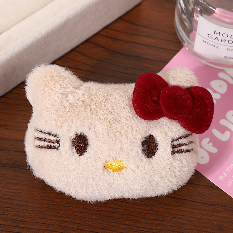 KT猫毛绒玩偶公仔卡通DIY小猫鞋花辅料创意可爱kitty胸针发夹配件|undefined