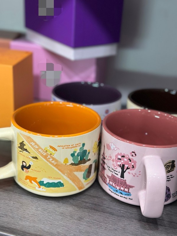 招代理团长~韩国城市限定款定星*巴马克杯高端盒装大容量陶瓷水杯|undefined