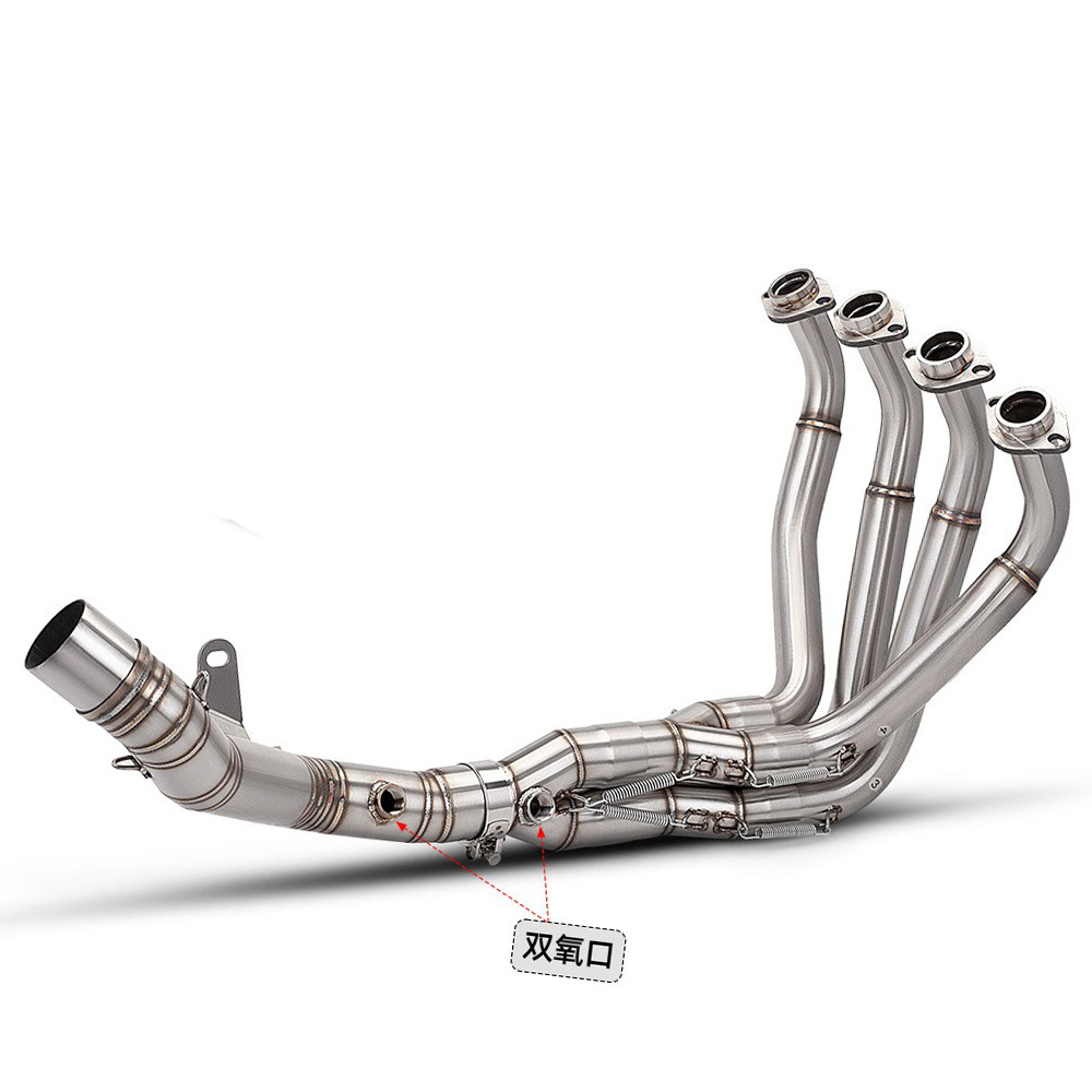 51mm Diameter Kawasaki Z900 Exhaust Pipe Modified Front Section Z900 Se Stainless Steel Blue-Tinted External Exhaust Pipe