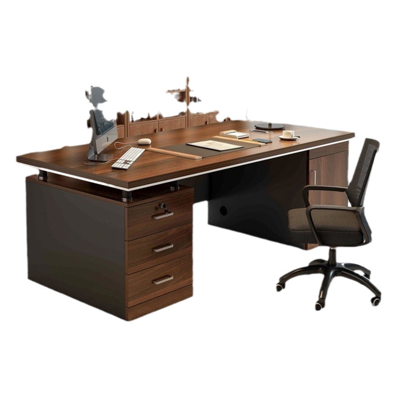 Escritorio de oficina jefe mesa Luz de lujo de alto grado Mesa Grande mesa de personal de oficina mesa y silla combinación simple Escritorio de oficina moderno