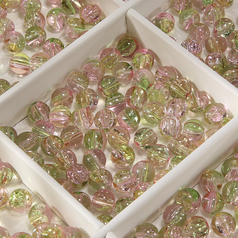 10 ミリメートル [ビッグフィッシュベゴニア] アイスクラック爆発ビーズガラスビーズ手作り diy ブレスレットビーズジュエリーアクセサリー素材