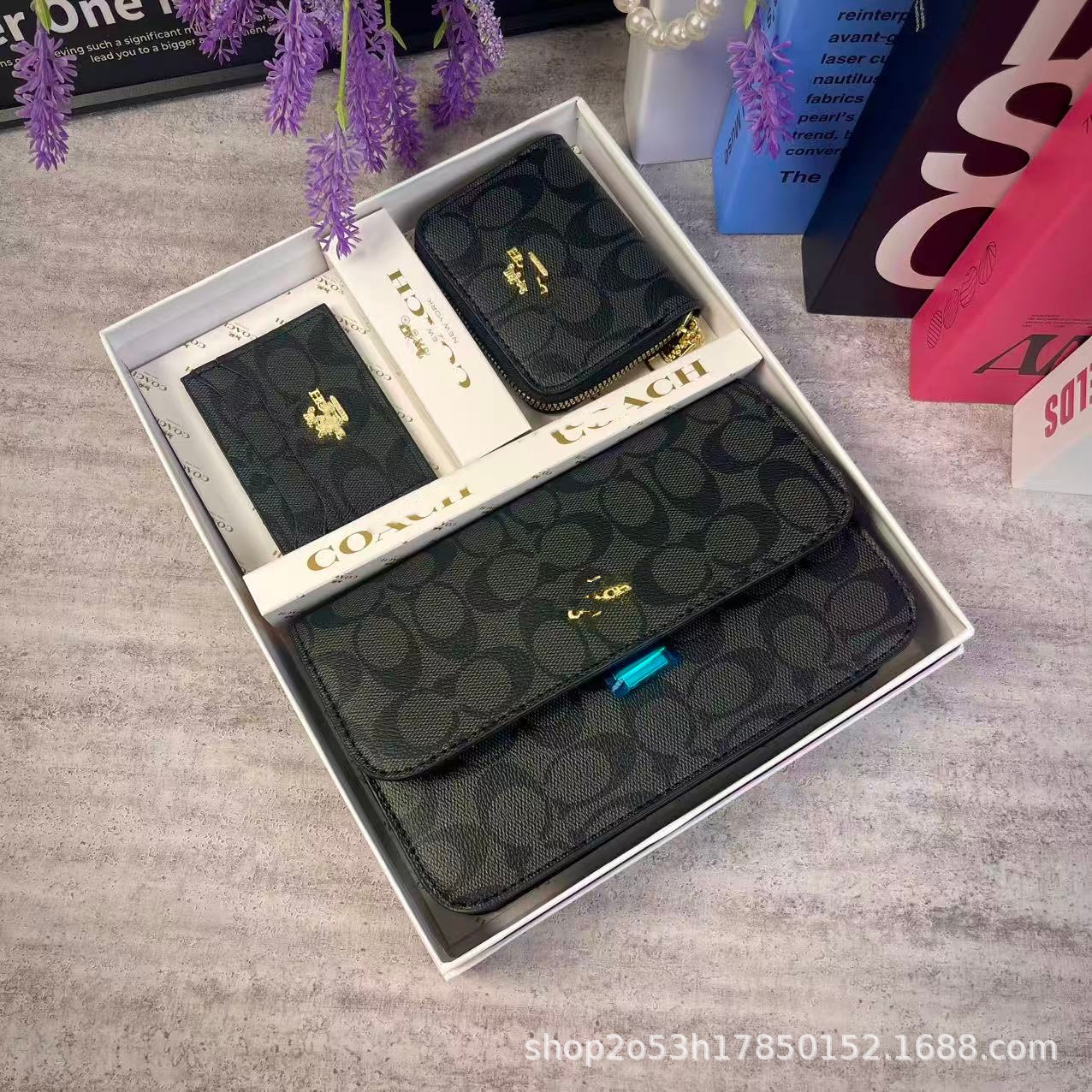 C bolsos de la familia damas 2025 nueva moda vieja bolsa de mano cartera bolsa de tarjetas conjunto caja de regalo de alta calidad