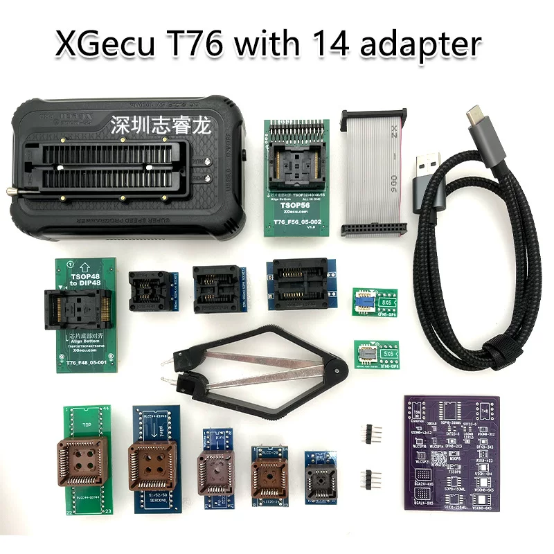 Programmer (XGecu) T76 Upgrade Edition — T56/T76 Programmer with 14 Adapters & Socket Kit