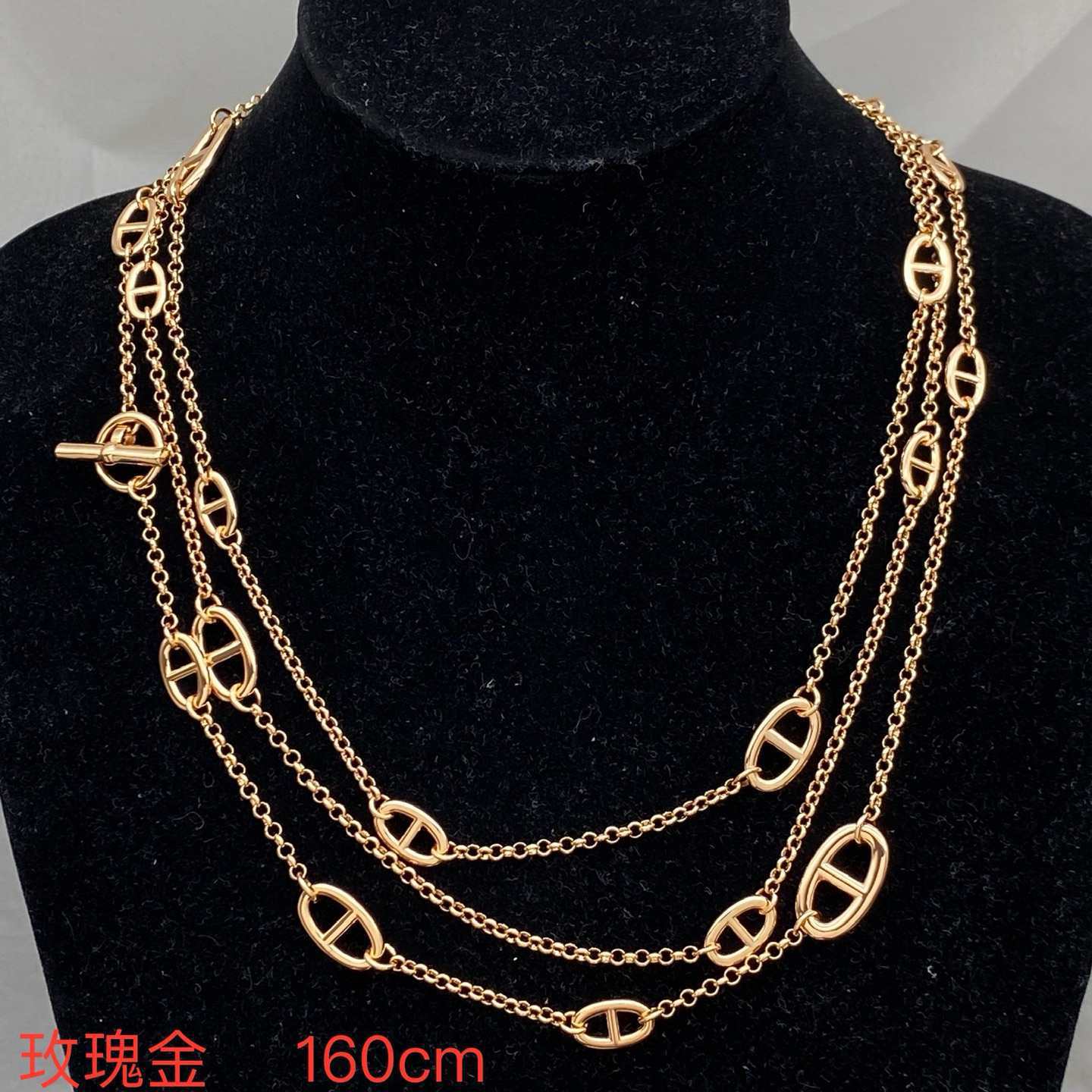 Hoogwaardige, gepersonaliseerde, veelzijdige ketting in Hermès-stijl met varkensneusdesign, Europees-Amerikaans ontwerp, eenvoudig en modieus, voor
