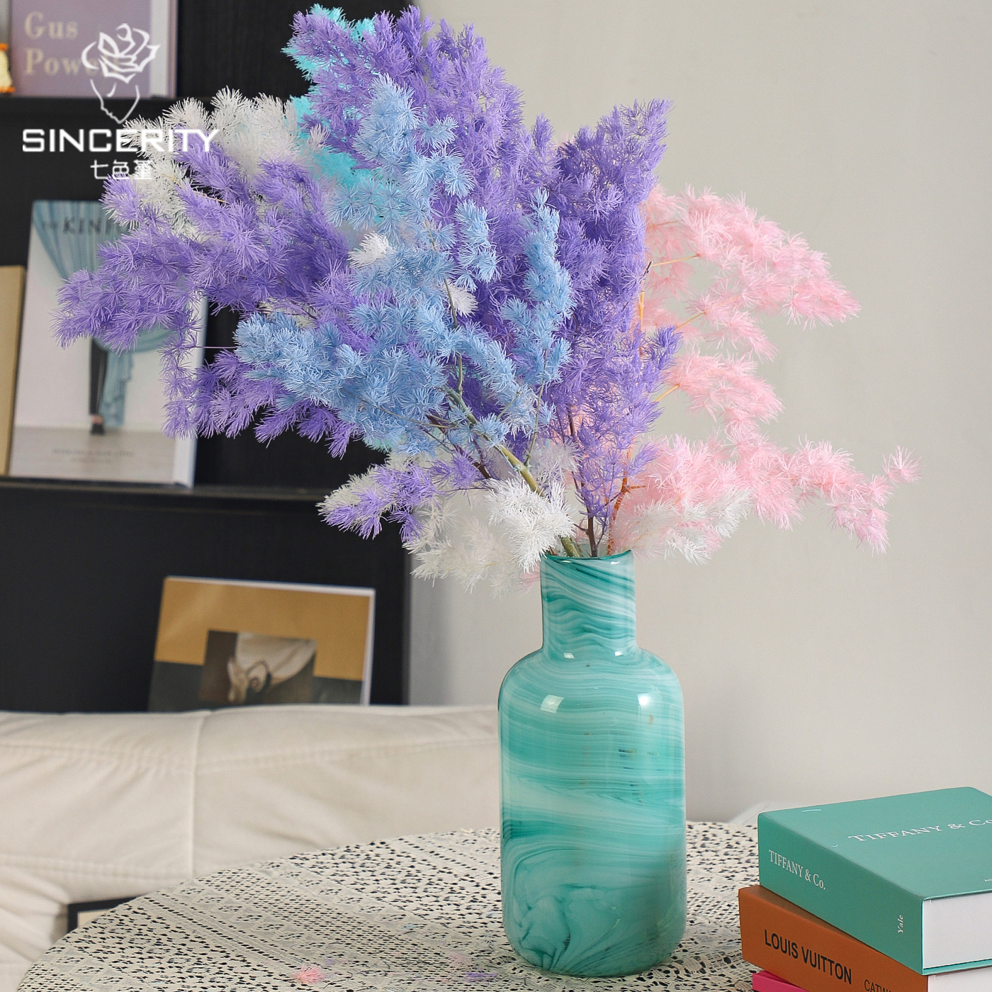 Flores secas de siete colores cordier flor flor flor flor de embalaje flor decoración flordiy florista florística material de ramo de embalaje floral