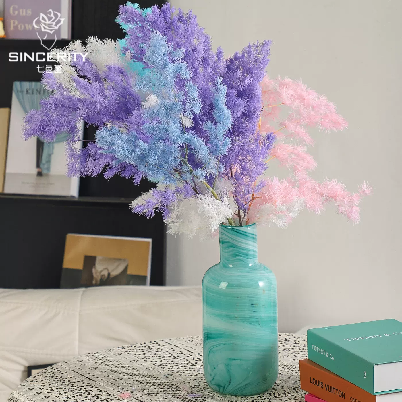 七色堇 蓬莱松干花鲜花包装装饰花diy手工花花店花艺包装花束材料