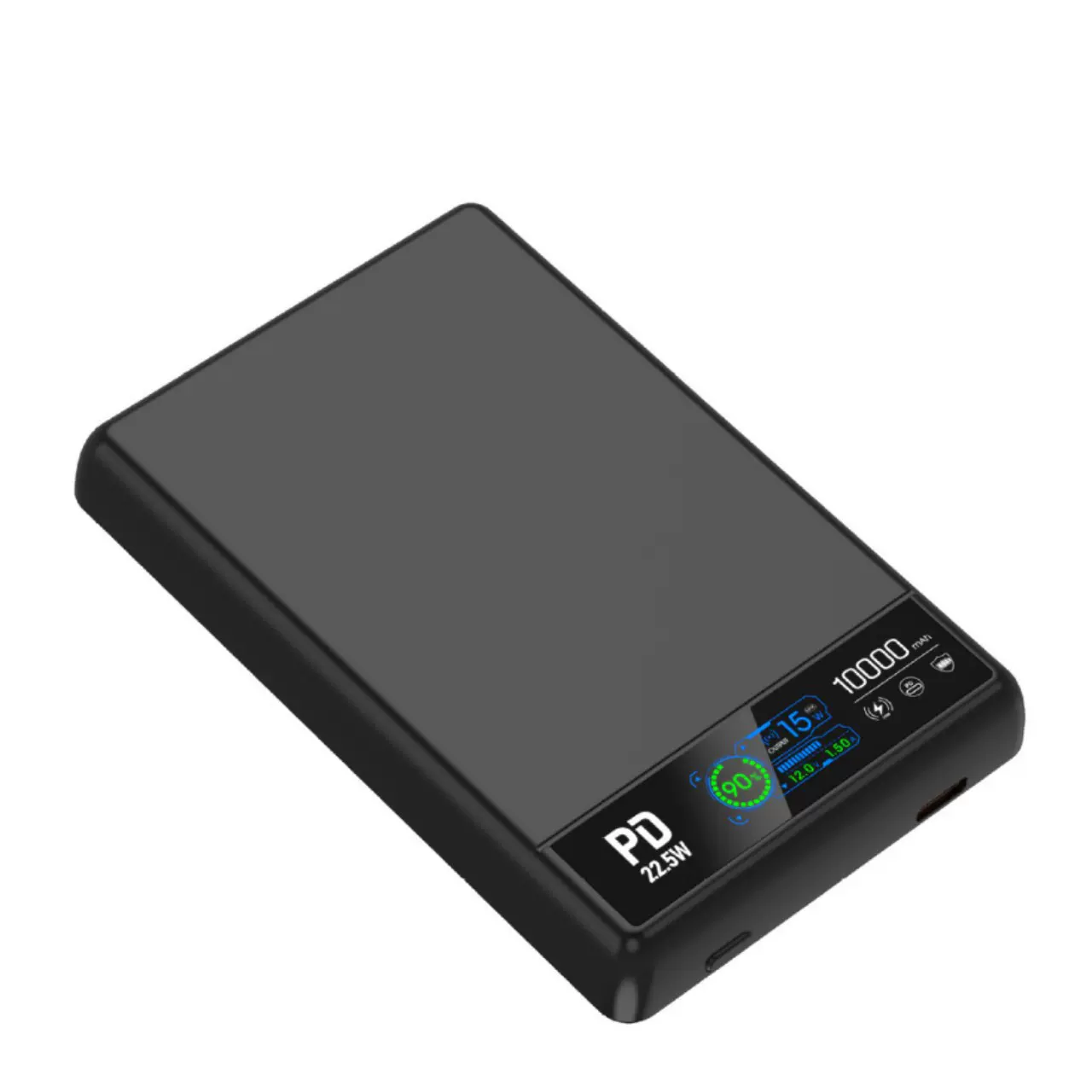 超薄合金磁吸无线充电宝22.5W超级快充10000毫安彩屏数显移动电源