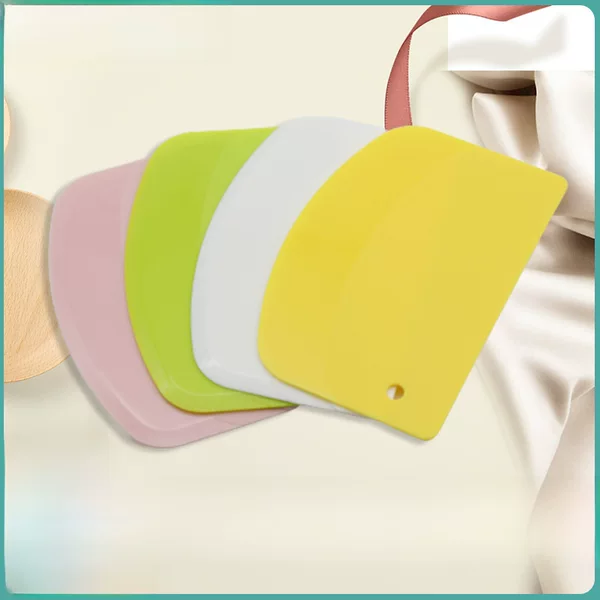 Factory in stock plastic scraper color cream cake flour dough scraper cutter kitchen baking tools