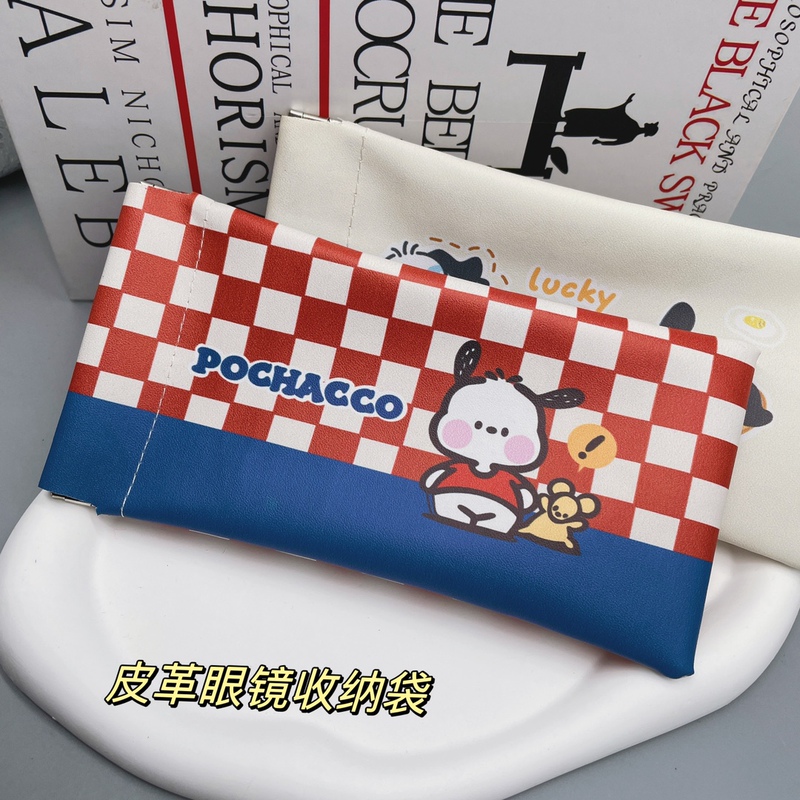 Factory wholesale glasses bag anti-pressure portable female myopia glasses bag protective cover automatic closing storage box cartoon