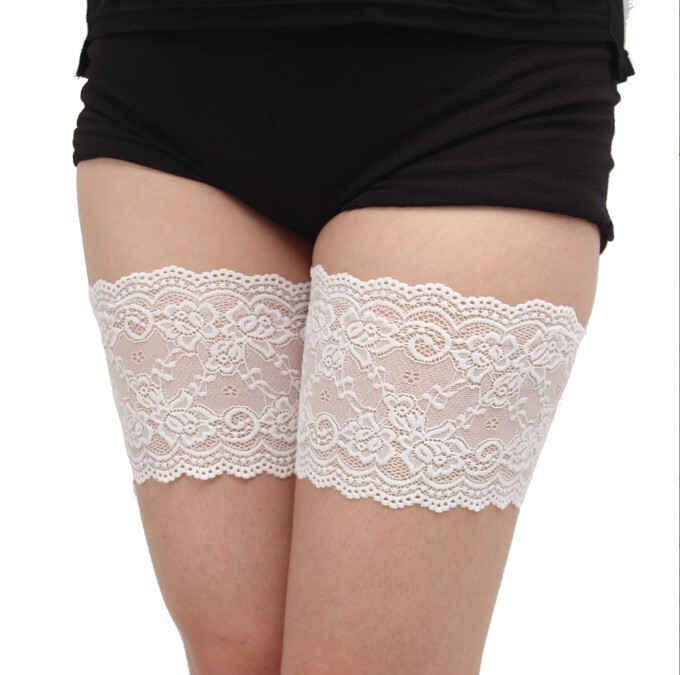 European and American Non-Slip Silicone Socks, Elastic Lace Anti-Friction Thigh Covers, Anti-Friction Sexy Stockings, Lace Leg Straps