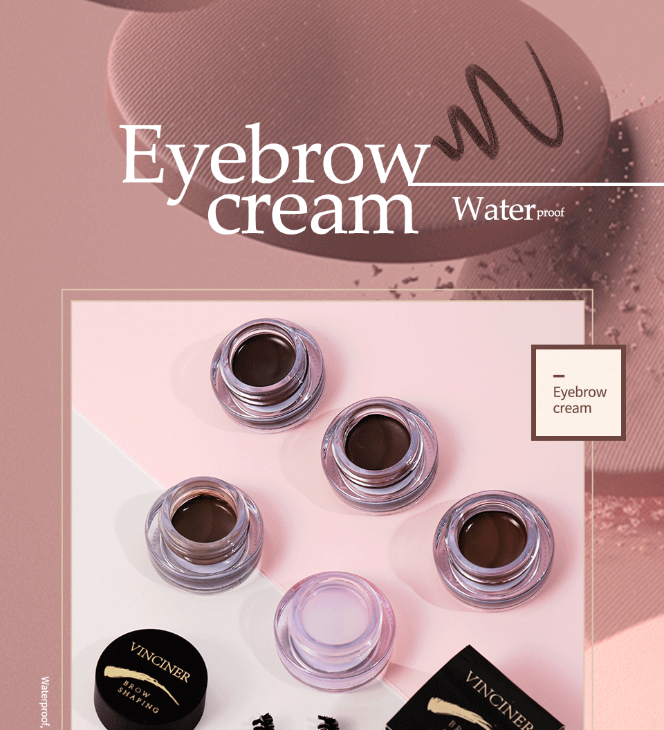 Title 1, 4 Farben wasserfeste, farbechte Augenbrauencrem...