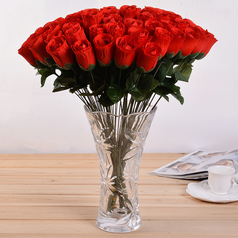 Artificial rose bouquet silk flower artificial flower living room decoration wedding supplies Valentine's Day Chinese Valentine's Day gift rose waterfall