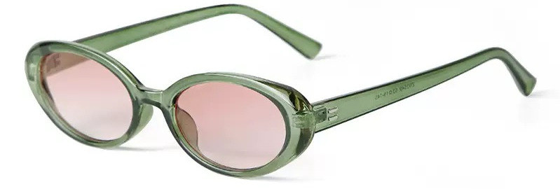 Transparent green frame gradient powder C31