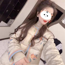 2025独特超好看的新中式国风棉服女冬装宽松休闲保暖棉袄夹棉外套