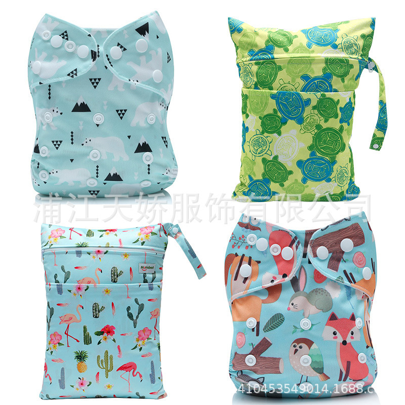 メーカークロスボーダー赤ちゃんおむつ洗える尿不湿通気性プリントトレーニングパンツcloth diaper|undefined