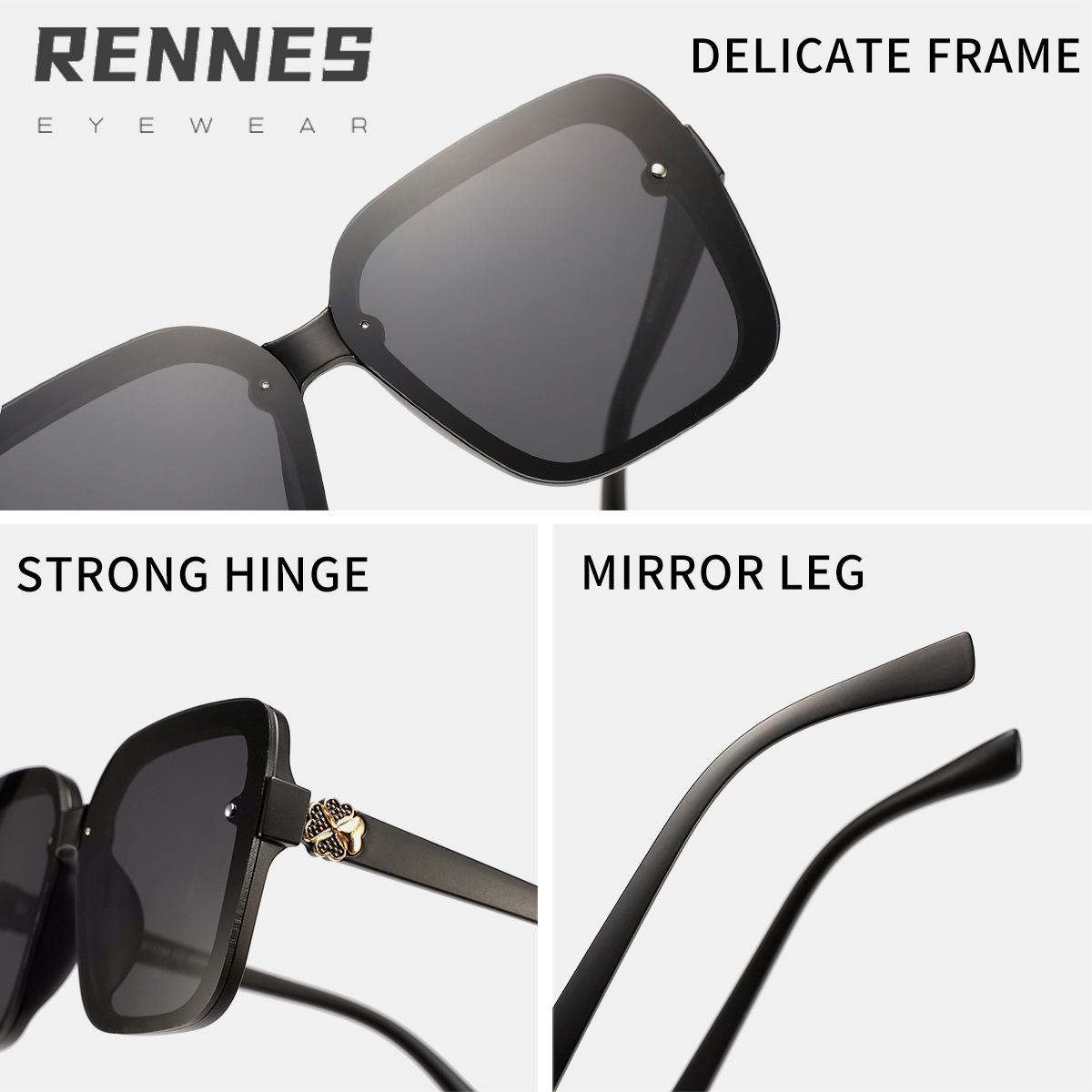 2024 nuevas gafas de sol de lujo ligeras con marco generoso transfronterizo para mujeres, modelos de pasarela europeos y americanos, gafas de sol al aire libre de moda de moda