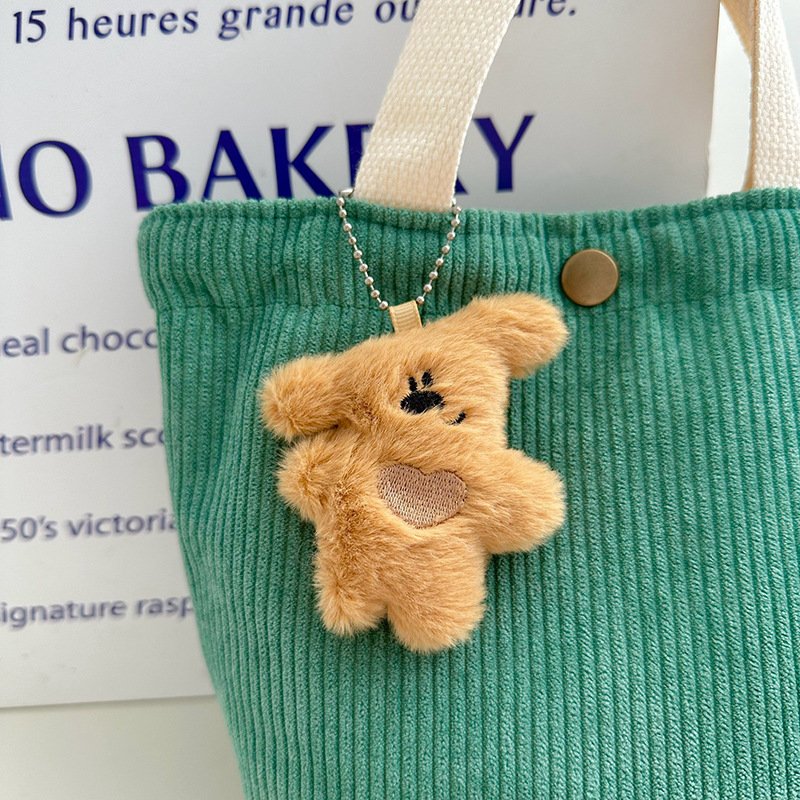 Colgante de dibujos animados cabeza inclinada oso de peluche colgante adorable oso muñeca bolso colgante accesorios colgante llave