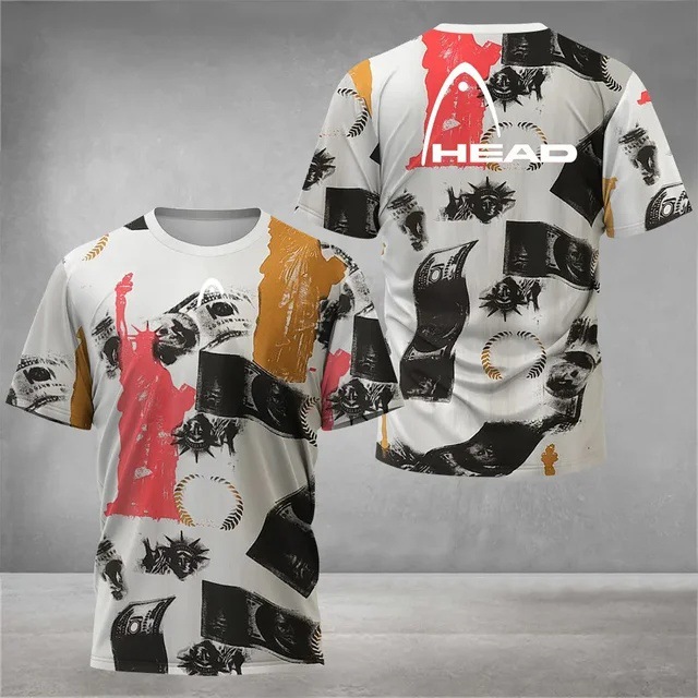 Deportes para hombres malla suelta transpirable manga corta cuello redondo camiseta venta directa de fábrica impresión digital 3D