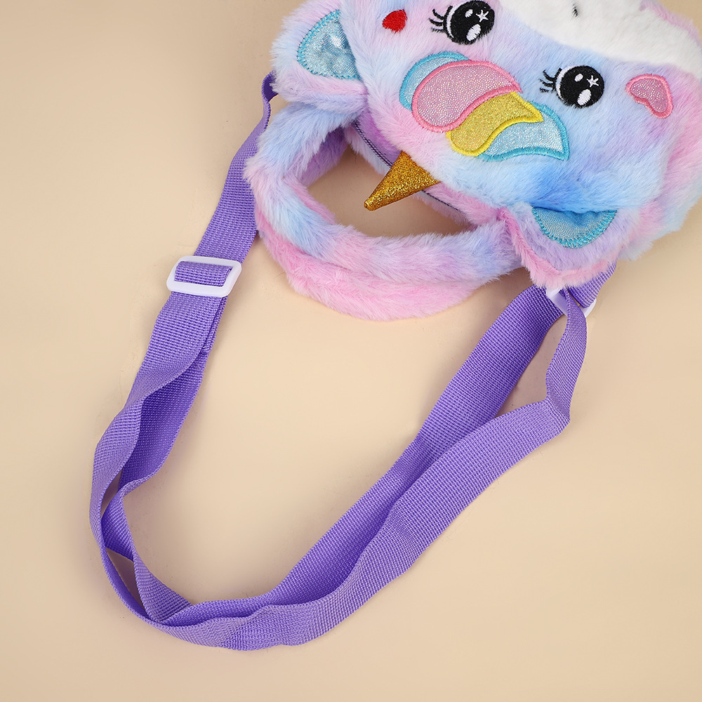 Nuevo unicornio de peluche, bolso de hombro de ojos grandes, bolso de hombro de niñas, pequeña princesa, bolso lindo, regalo para niños