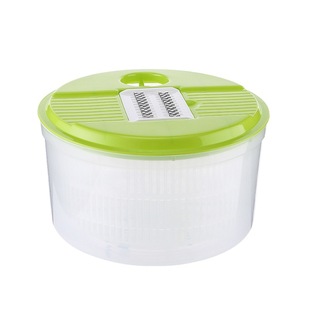 Vegetable dehydrator multi-functional fruit drain basket creative hand-cranked vegetable Shaker kitchen salad drying machine suit