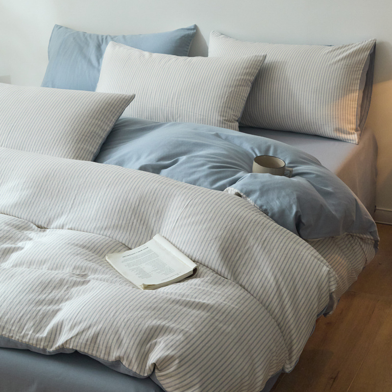 Todo el algodón otoño invierno doble hilo espesado cuatro piezas Xinjiang colcha de algodón de lana larga una cama de algodón puro cuatro piezas