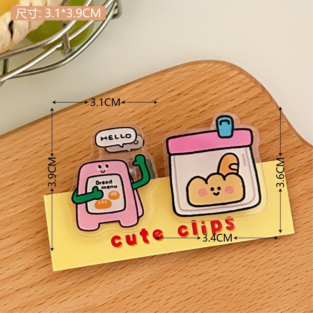 Tengyi original lindo pequeño clip de sellado de alimentos para animales clip de PP de alto aspecto chica estudiante carpeta multifuncional