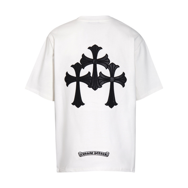 クロムハーツ カラークロスプリント半袖Tシャツ 男女兼用 25クロスボーダー 正規版|undefined