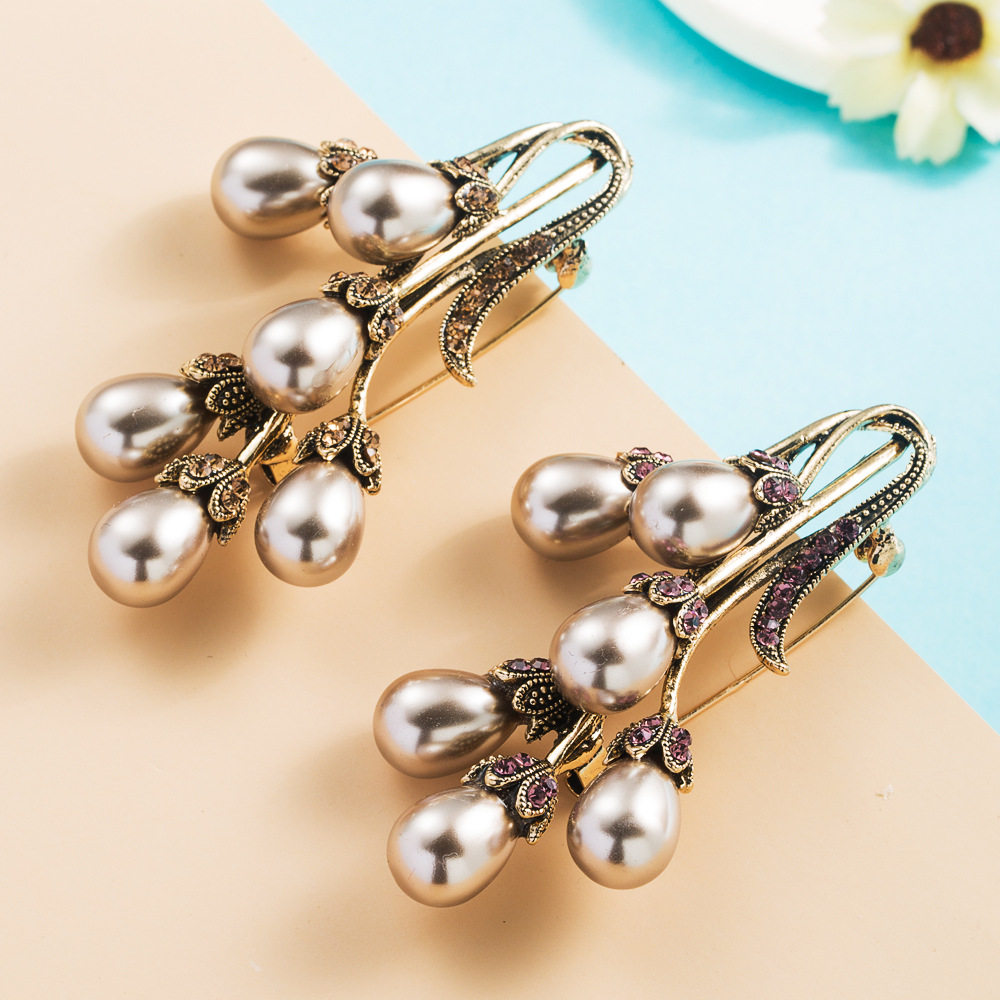 fashion pearl brooch alloy pin clothes accessories corsage jewelrypicture2