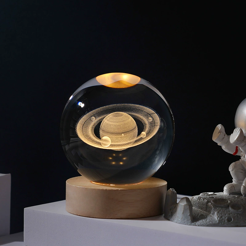 Деревянный стеклянный ночник, (перекрестная торговля), 3D, подарок на день рождения