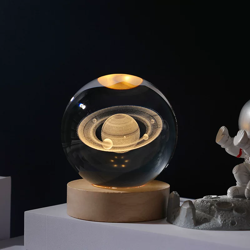 Деревянный стеклянный ночник, (перекрестная торговля), 3D, подарок на день рождения
