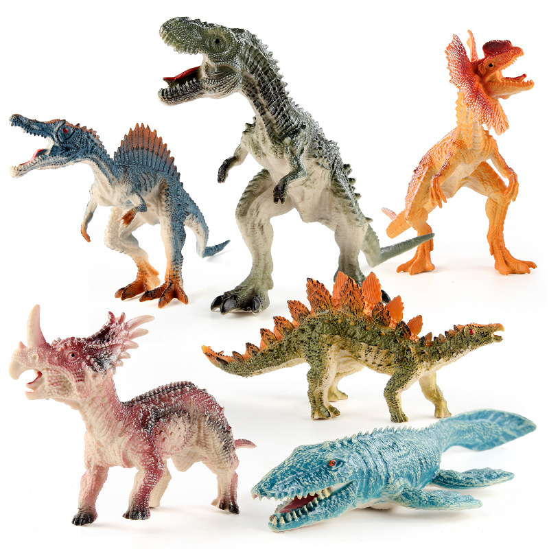Simulación dinosaurio animal ornamentos una variedad de modelo de dinosaurio hueco triángulo dragón espada dragón doble corona dragón canglong bolsa adornos